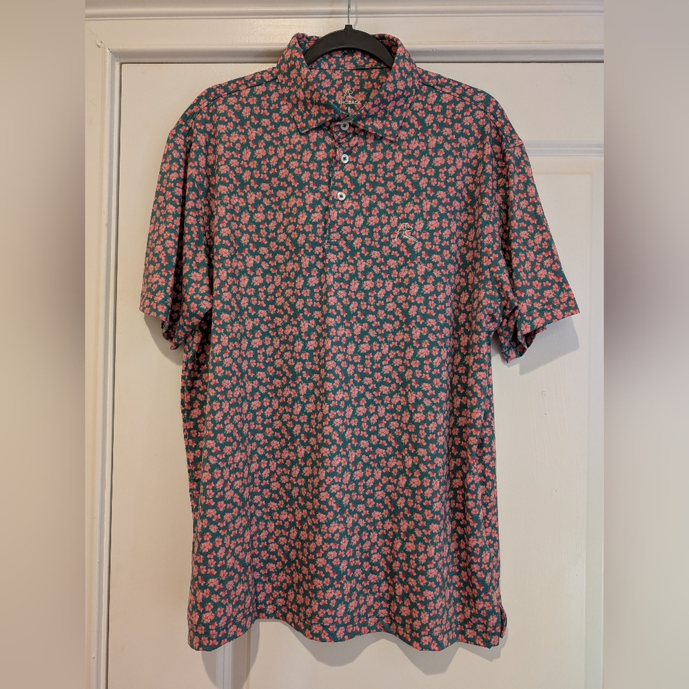 Rhoback Azalea Men's Polo Shirt Size Large
